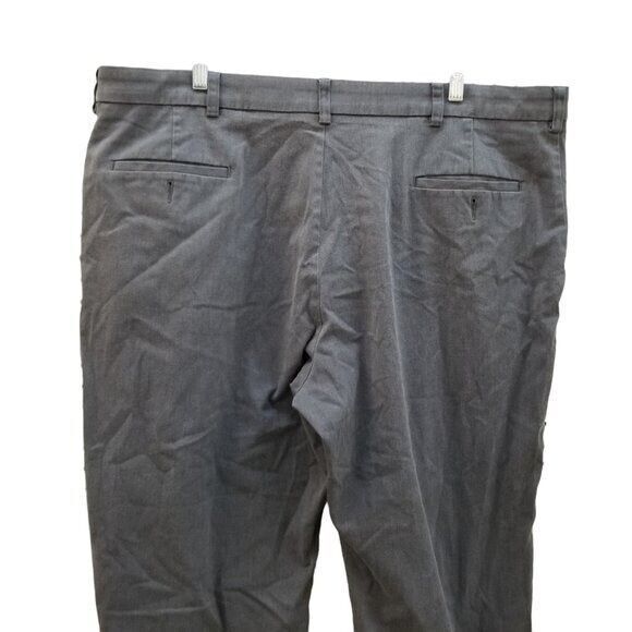 Haggar Mens Size 42x29 Gray Solid Khaki Chino Pants - Picture 5 of 9